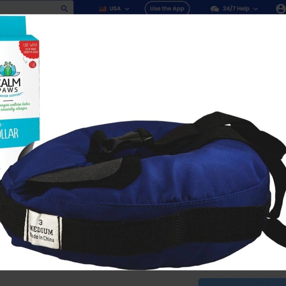 Medical Dog Collar: Calm Paws Inflatable Protective Collar, Medium